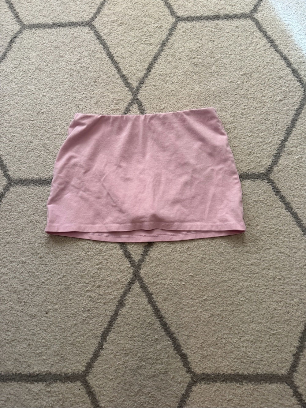 Like New Pink Mini Skirt cotton spandex classic stretch - Picture 2 of 3
